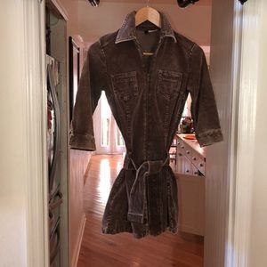 Fitted Corduroy Minidress